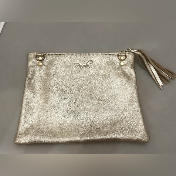 Beaudin | Gold and Brown Cowhide Clutch - Picture 4 of 6